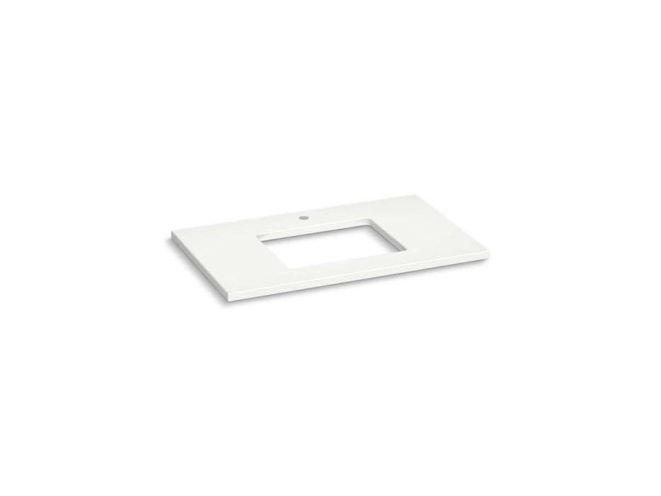 KOHLER K-28250 Silestone 37" quartz vanity top with rectangular cutout, miami white