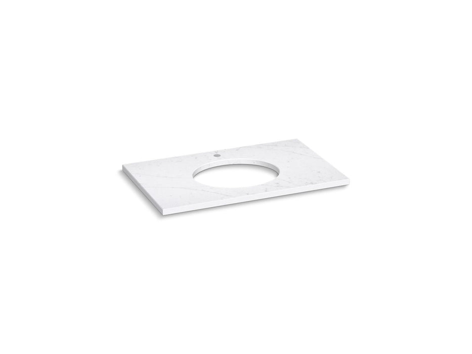 KOHLER K-28251 Silestone 37" quartz vanity top with oval cutout, eternal statuario