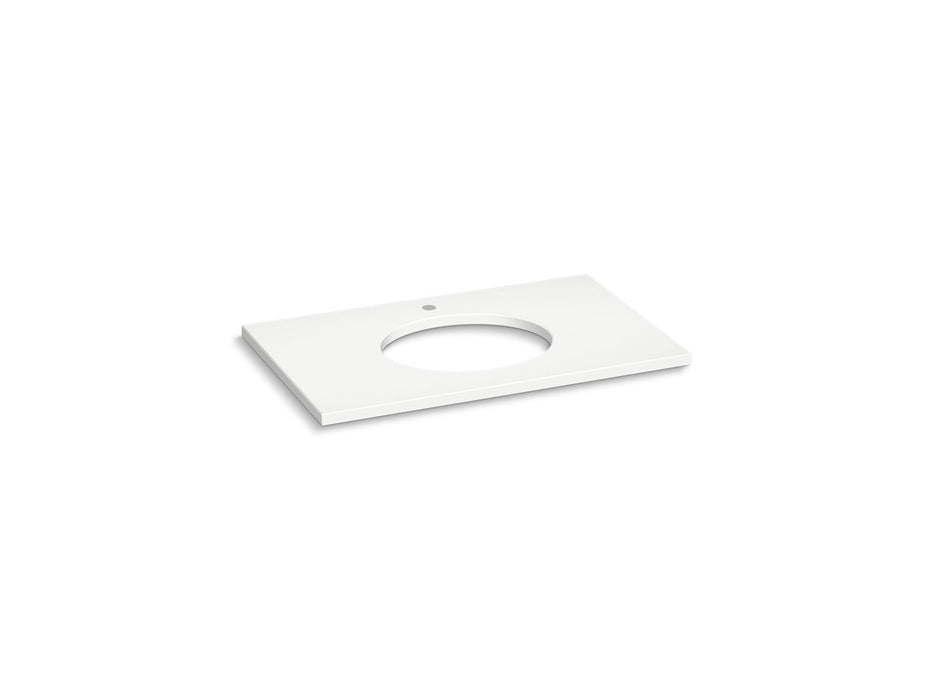 KOHLER K-28251 Silestone 37" quartz vanity top with oval cutout, miami white