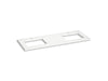 KOHLER K-28255 Silestone 61" quartz vanity top with two rectangular cutouts, miami white