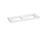 KOHLER K-28258 Silestone 61" quartz vanity top with two rectangular cutouts, eternal statuario