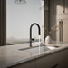 KOHLER K-28268 Components Pull-down kitchen sink faucet with two-function sprayhead, matte black with brushed moderne...