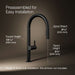 KOHLER K-28268 Components Pull-down kitchen sink faucet with two-function sprayhead, matte black - view 4