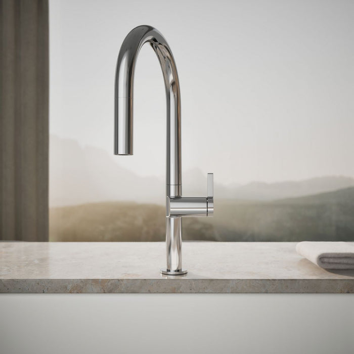 KOHLER K-28268 Components Pull-down kitchen sink faucet with two-function sprayhead