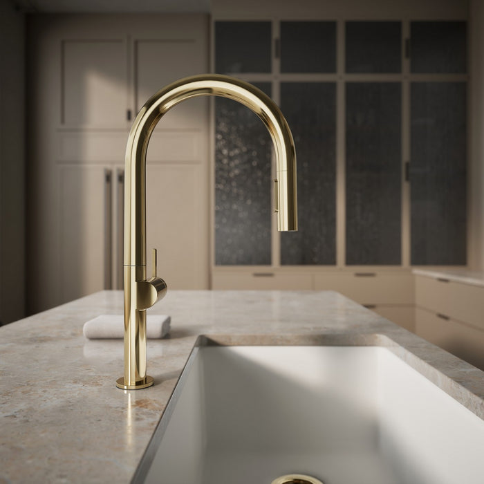 KOHLER K-28268 Components Pull-down kitchen sink faucet with two-function sprayhead