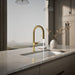 KOHLER K-28268 Components Pull-down kitchen sink faucet with two-function sprayhead, vibrant brushed moderne brass - view 3