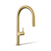 KOHLER K-28268 Components Pull-down kitchen sink faucet with two-function sprayhead, vibrant brushed moderne brass - view 4