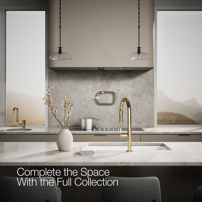 KOHLER K-28268 Components Pull-down kitchen sink faucet with two-function sprayhead, vibrant french gold - view 2