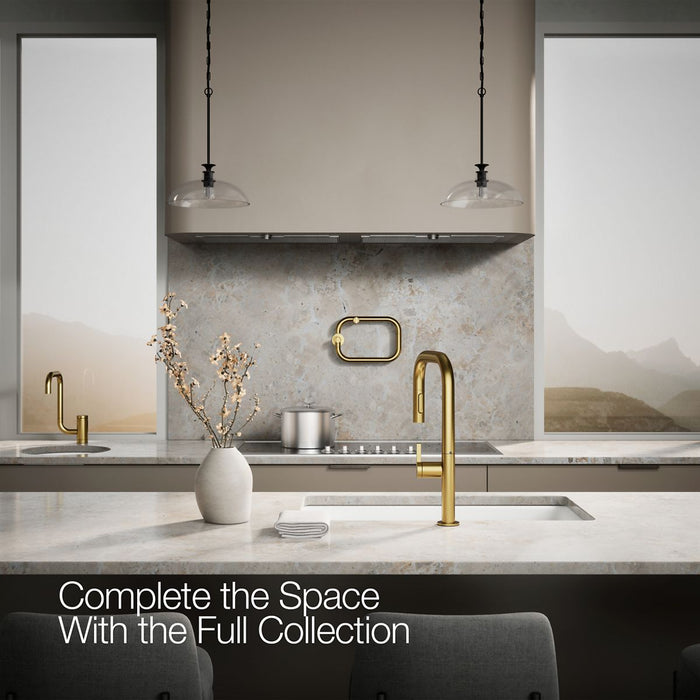 Kohler Components Pull-down kitchen sink faucet with two-function sprayhead
