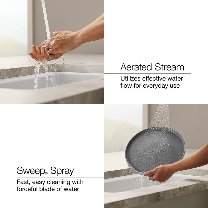 KOHLER K-28271 Components Touchless pull-down kitchen sink faucet with two-function sprayhead