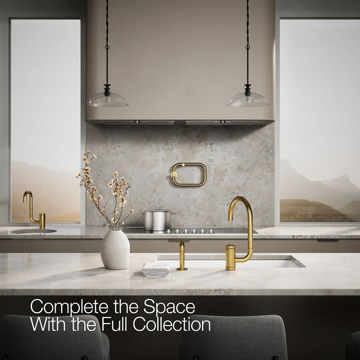KOHLER K-28272 Components Single-handle kitchen sink faucet with two-function extended-reach spout and side sprayer,...