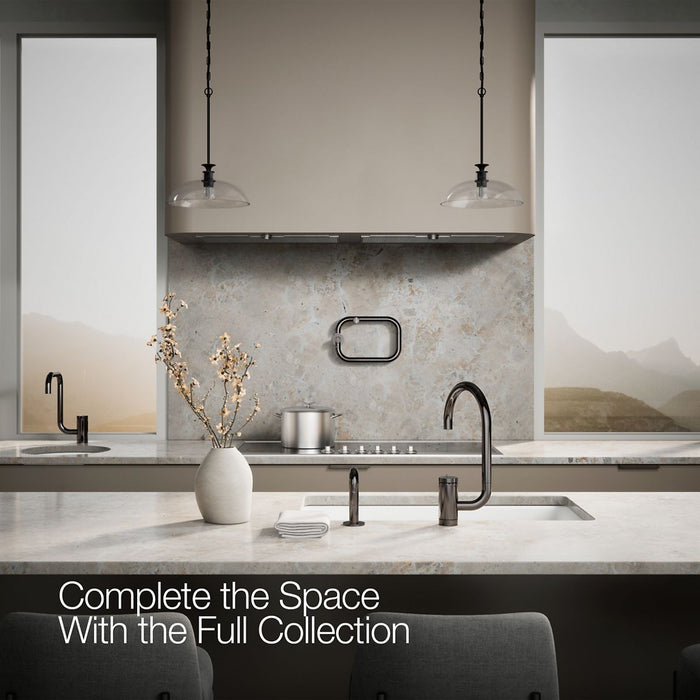 KOHLER K-28272 Components Single-handle kitchen sink faucet with two-function extended-reach spout and side sprayer