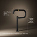 KOHLER K-28275 Components Deck-mount Pot Filler, matte black with brushed moderne brass - view 4