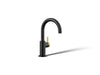 KOHLER K-28291 Components Beverage faucet, matte black with brushed moderne brass