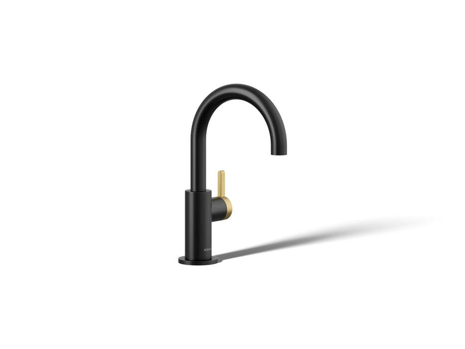 KOHLER K-28291 Components Beverage faucet, matte black with brushed moderne brass