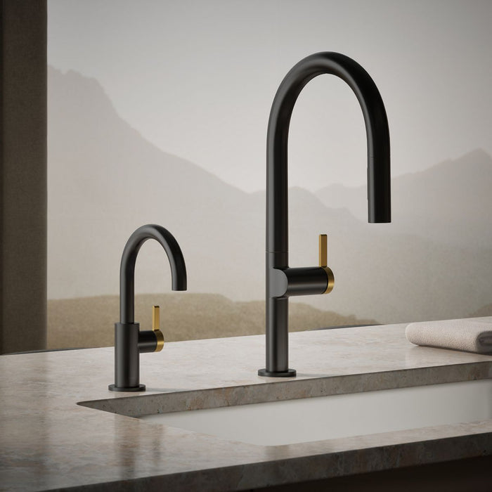 KOHLER K-28291 Components Beverage faucet, matte black with brushed moderne brass - view 5