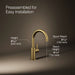 KOHLER K-28291 Components Beverage faucet, vibrant brushed moderne brass - view 4