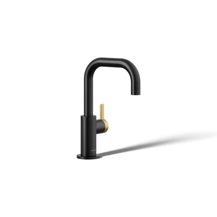 KOHLER K-28292 Components Beverage faucet, matte black with brushed moderne brass - view 3