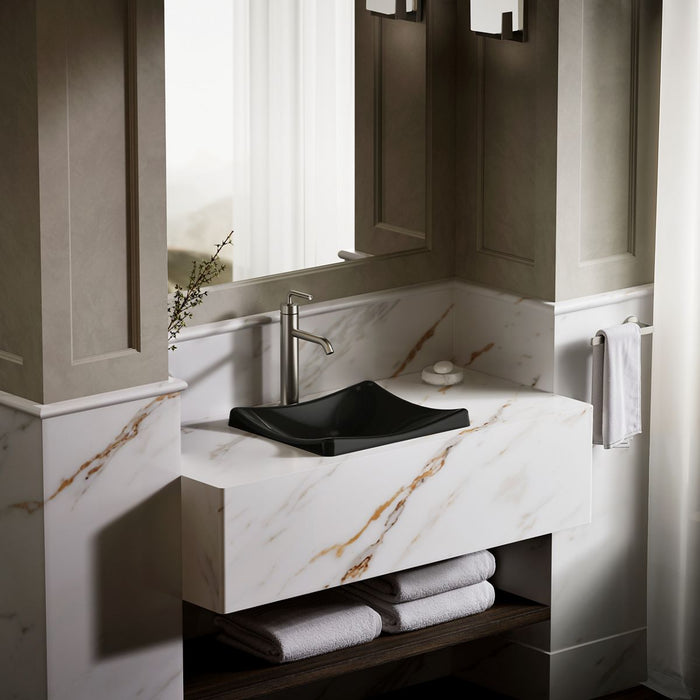 KOHLER K-2833 DemiLav 18-1/4" rectangular vessel bathroom sink, no overflow