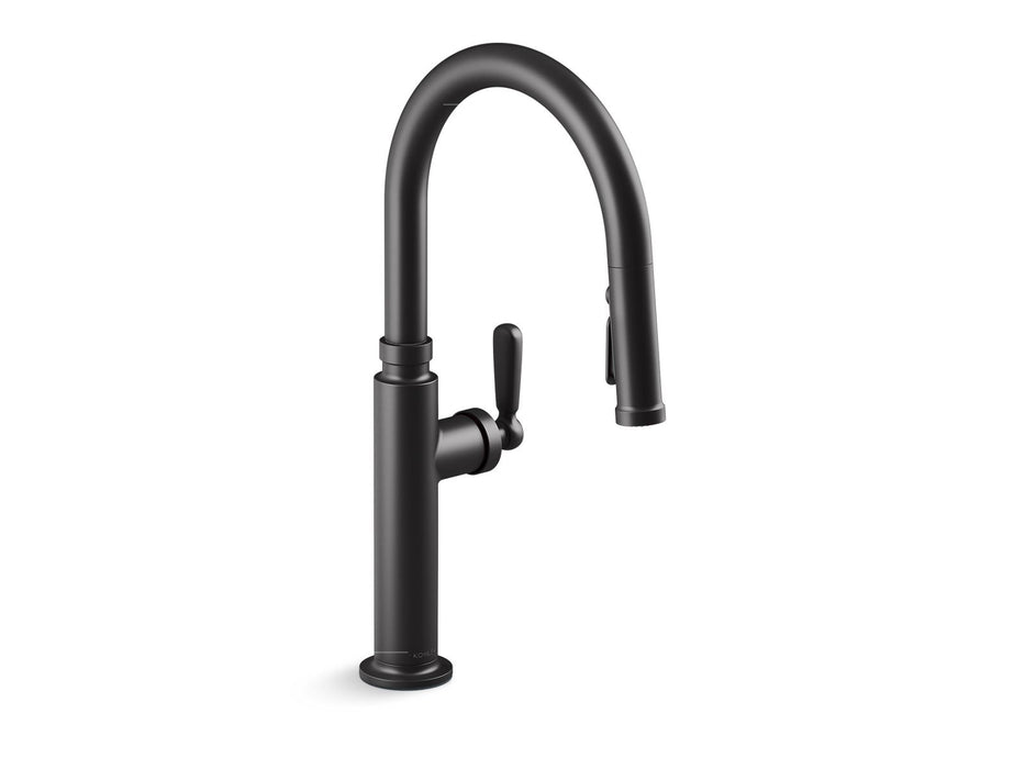 KOHLER K-28358 Edalyn by Studio McGee Pull-down kitchen sink faucet with three-function sprayhead, matte black