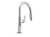 KOHLER K-28358 Edalyn by Studio McGee Pull-down kitchen sink faucet with three-function sprayhead, polished chrome