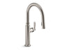 KOHLER K-28358 Edalyn by Studio McGee Pull-down kitchen sink faucet with three-function sprayhead, vibrant stainless