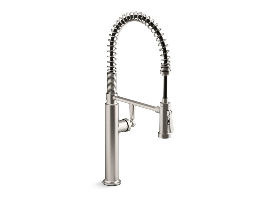 KOHLER K-28360 Edalyn by Studio McGee Semi-professional kitchen sink faucet with two-function sprayhead, vibrant stainless