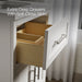 KOHLER K-28379-ASB Quo 24" Bathroom Vanity Cabinet with Sink and Quartz Top, White - Shows close up detail of product in use 