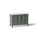 KOHLER K-28383-ASB Quo 48" Bathroom Vanity Cabinet with Sink and Quartz Top, Umbral Green - 3/4 view of product