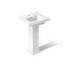 KOHLER K-2844-1 Tresham 24" Square Pedestal Bathroom Sink, White - 3/4 view of product