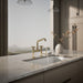 KOHLER K-28665-9 Billet Two-hole bridge kitchen sink faucet with side sprayer, vibrant french gold - view 5