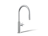KOHLER K-28669-3 Billet Pull-down kitchen sink faucet with two-function sprayhead, polished chrome