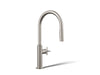 KOHLER K-28669-3 Billet Pull-down kitchen sink faucet with two-function sprayhead, vibrant stainless