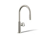 KOHLER K-28669-9 Billet Pull-down kitchen sink faucet with two-function sprayhead, vibrant polished nickel