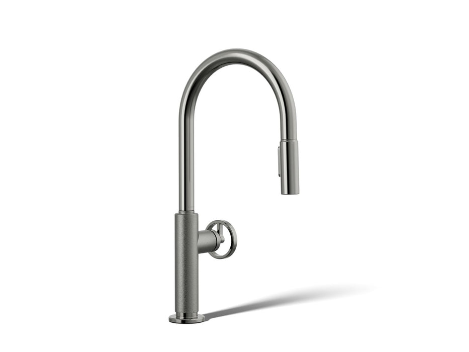 KOHLER K-28669-9 Billet Pull-down kitchen sink faucet with two-function sprayhead, vibrant titanium
