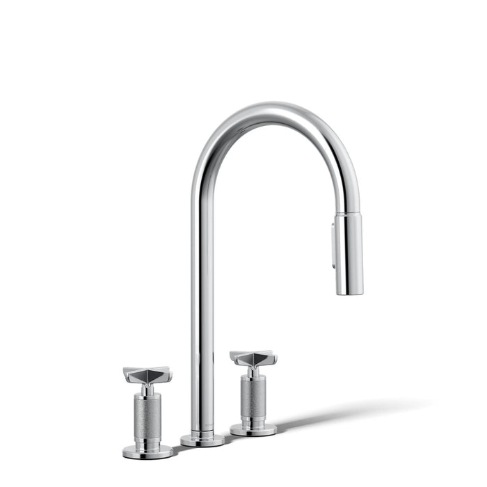 KOHLER K-28671-3 Billet Pull-down kitchen sink faucet with two-function sprayhead, polished chrome - view 5