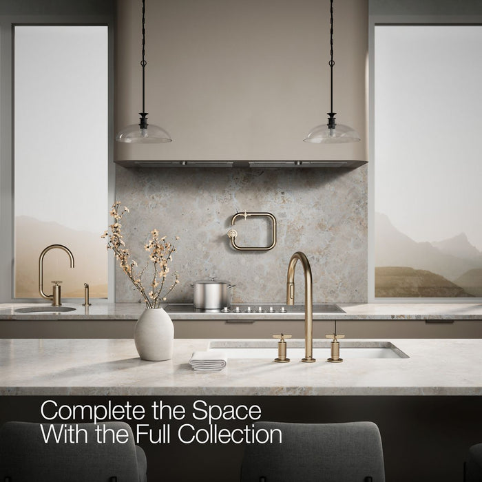 KOHLER K-28671-3 Billet Pull-down kitchen sink faucet with two-function sprayhead, vibrant brushed bronze - view 5