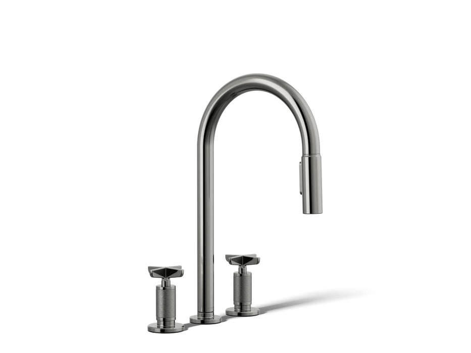 KOHLER K-28671-3 Billet Pull-down kitchen sink faucet with two-function sprayhead