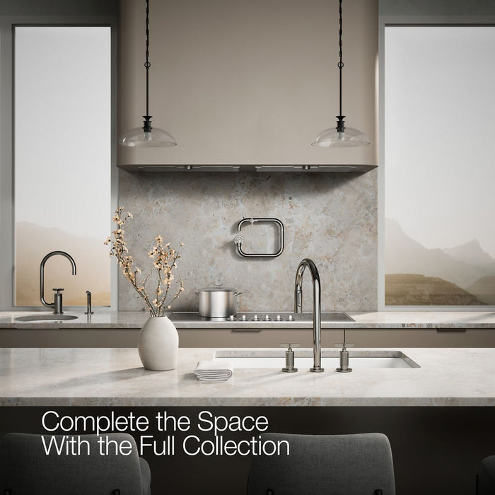KOHLER K-28671-3 Billet Pull-down kitchen sink faucet with two-function sprayhead