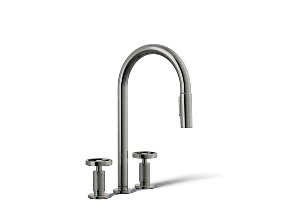 KOHLER K-28671-9 Billet Pull-down kitchen sink faucet with two-function sprayhead, vibrant titanium