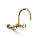 KOHLER K-28672-9 Billet Two-hole wall-mount bridge kitchen sink faucet, vibrant brushed moderne brass - view 5