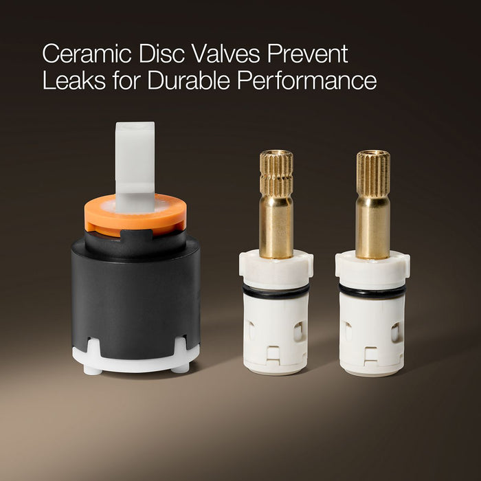 KOHLER K-28673-9 Billet Two-hole bridge kitchen sink faucet with side sprayer