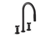 KOHLER K-28677-3RT2 Billet Touchless pull-down kitchen sink faucet with two-function sprayhead, matte black