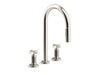 KOHLER K-28677-3RT2 Billet Touchless pull-down kitchen sink faucet with two-function sprayhead, vibrant polished nickel