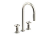 KOHLER K-28677-9RT2 Billet Touchless pull-down kitchen sink faucet with two-function sprayhead, vibrant polished nickel