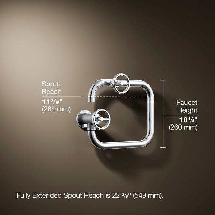 KOHLER K-28678-9 Billet Wall-mount pot filler, polished chrome - view 4