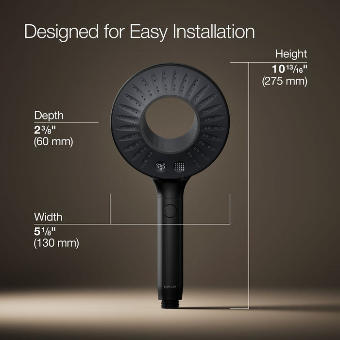 KOHLER K-28681 SpaViva™ Two-function Handshower, 2.5 GPM, matte black - view 5