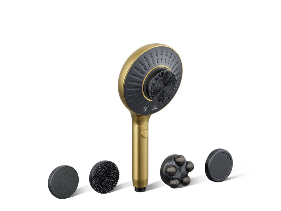 KOHLER K-28682 SpaViva™ Two-function Handshower with All-in-one Cleansing Device, 2.5 GPM, vibrant brushed moderne brass