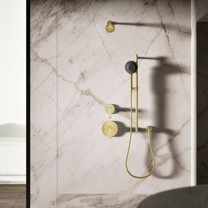 KOHLER K-28682 SpaViva™ Two-function Handshower with All-in-one Cleansing Device, 2.5 GPM, vibrant brushed moderne brass...