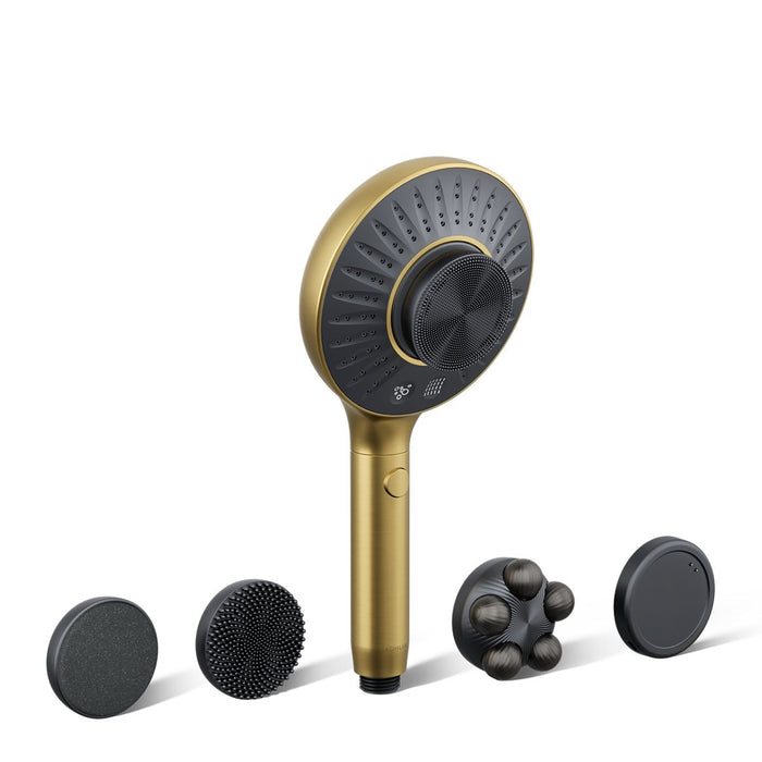 KOHLER K-28682 SpaViva™ Two-function Handshower with All-in-one Cleansing Device, 2.5 GPM, vibrant brushed moderne brass...